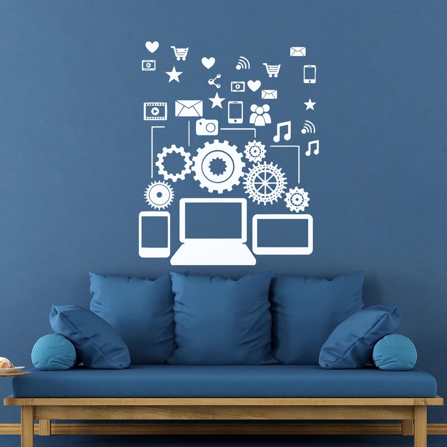 Wall Stickers Social Network Communication Gadgets Glass Stickers