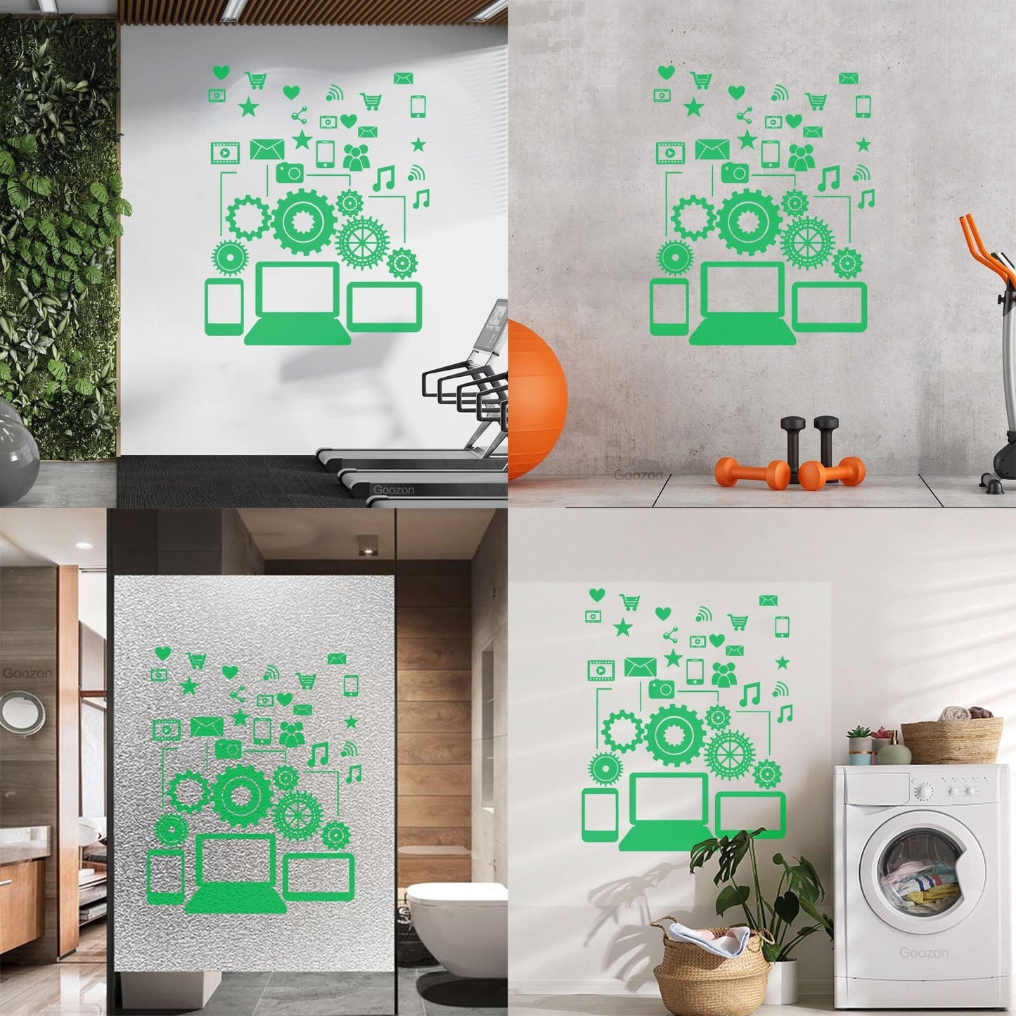 Wall Stickers Social Network Communication Gadgets Glass Stickers