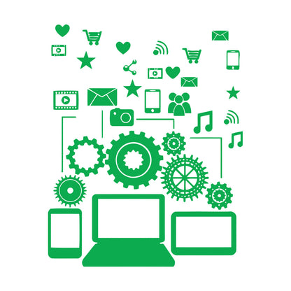 Wall Stickers Social Network Communication Gadgets Glass Stickers