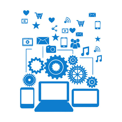 Wall Stickers Social Network Communication Gadgets Glass Stickers