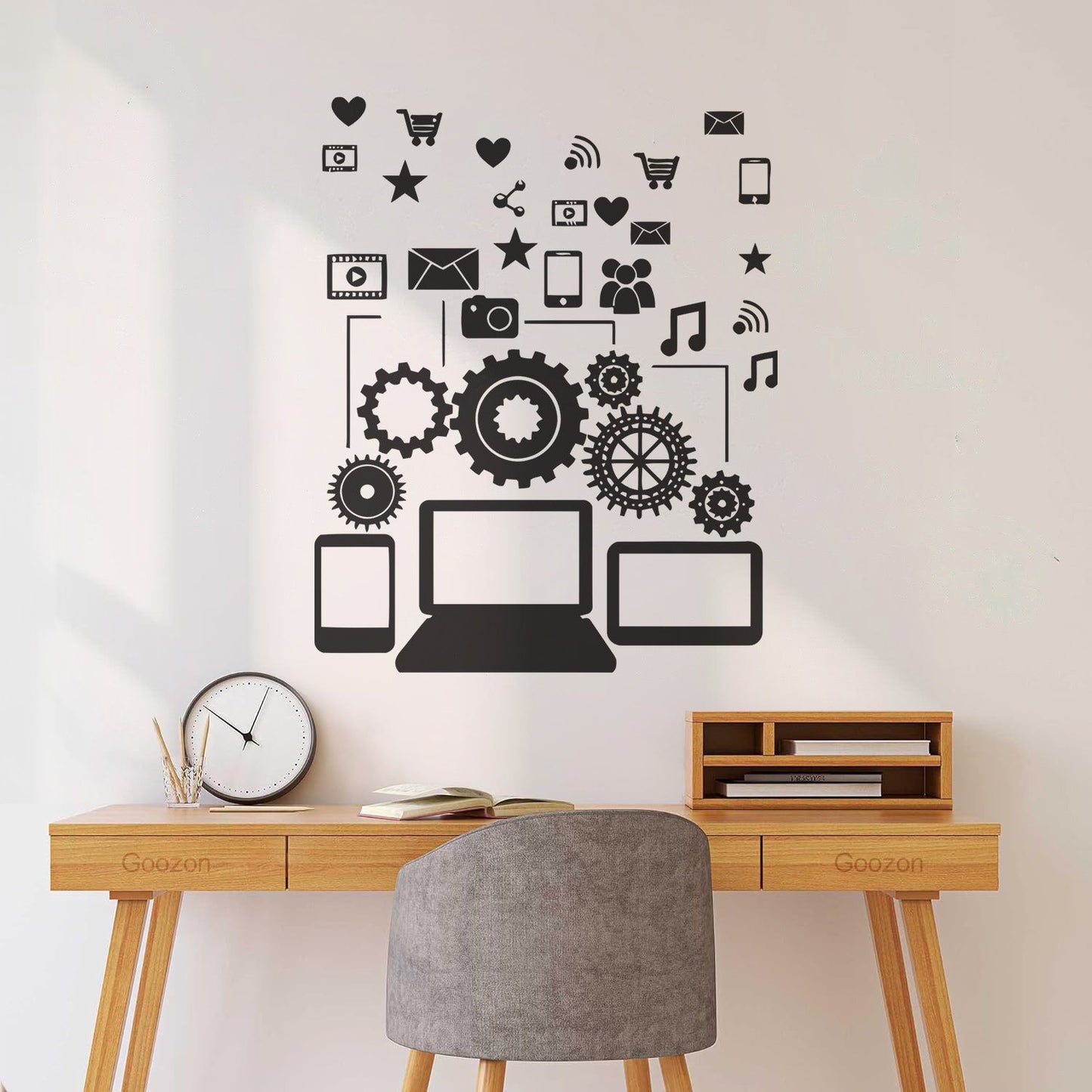 Wall Stickers Social Network Communication Gadgets Glass Stickers