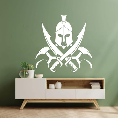 Vinyl Art Sticker Gladiator Warrior Ancient Rome Colosseum Helmet Tattoo Culture