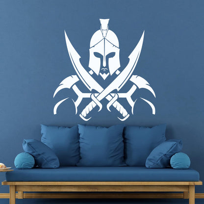 Vinyl Art Sticker Gladiator Warrior Ancient Rome Colosseum Helmet Tattoo Culture