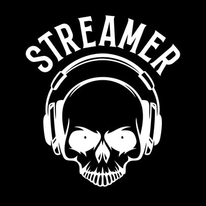 Streamer Gaming Zone Skull Headphones Engraving Stickers Removable Without Leaving Glue