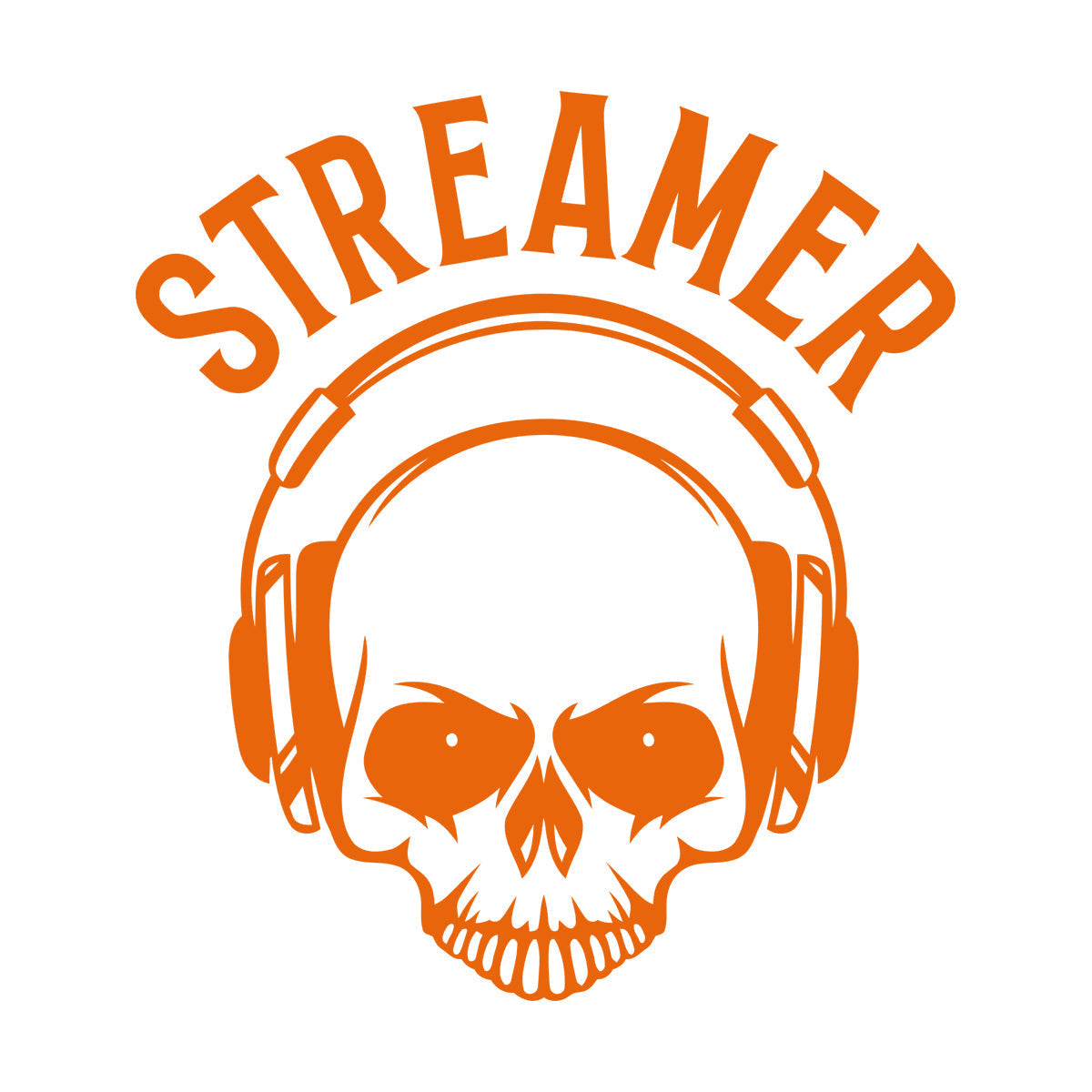 Streamer Gaming Zone Skull Headphones Engraving Stickers Removable Without Leaving Glue