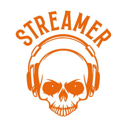 Streamer Gaming Zone Skull Headphones Engraving Stickers Removable Without Leaving Glue
