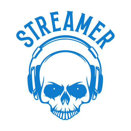 Streamer Gaming Zone Skull Headphones Engraving Stickers Removable Without Leaving Glue
