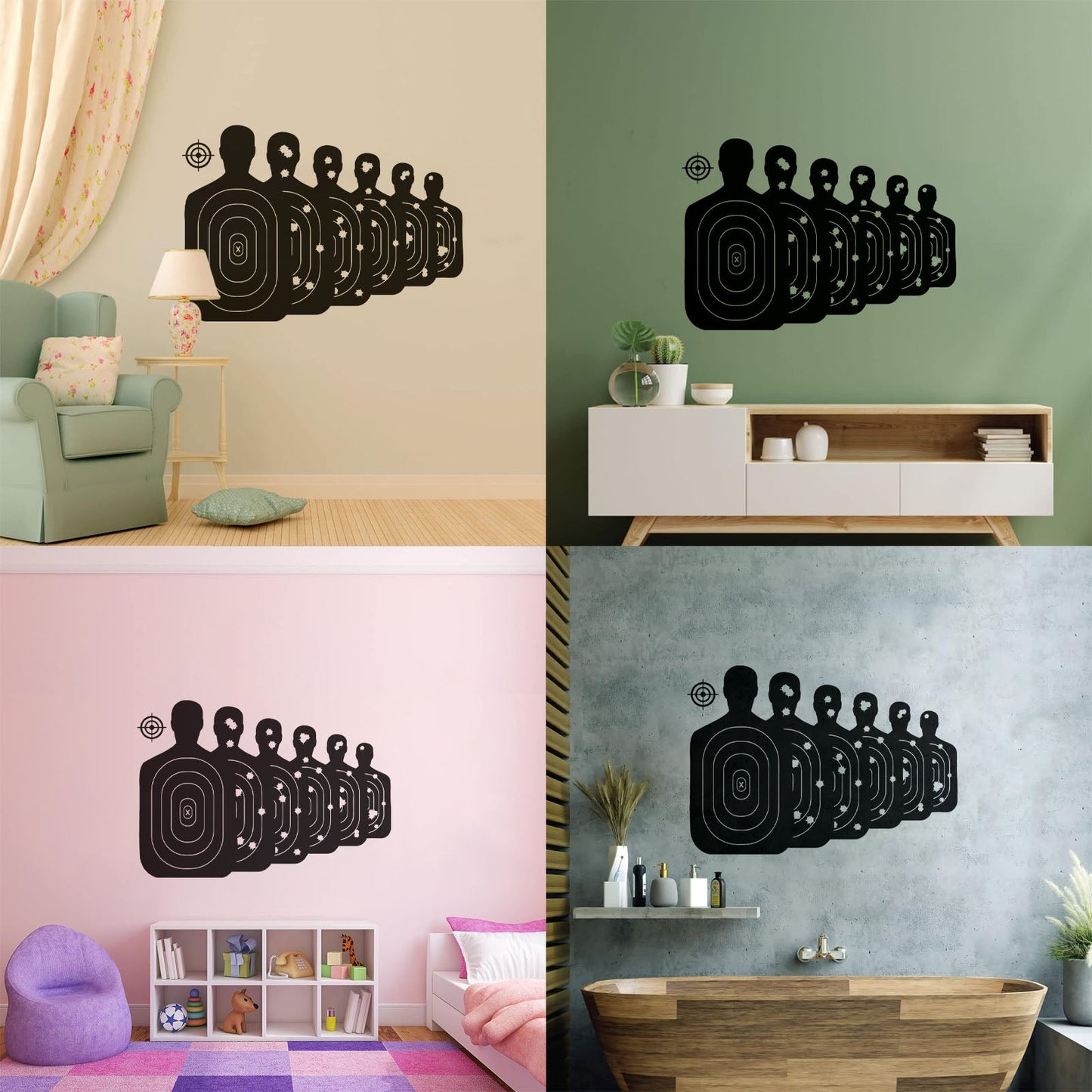 Targets Shooting Game Sport Hunting Club Wall Decals Art Mural Painting