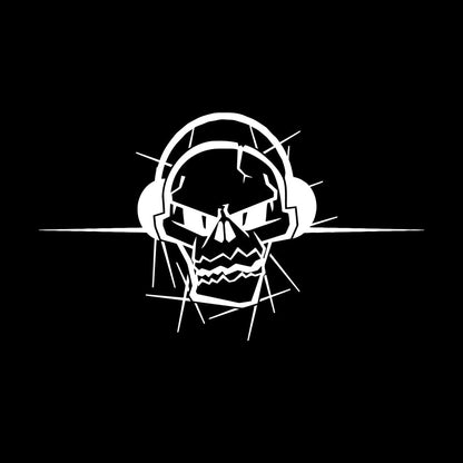 Wall Vinyl Sticker Decor Skull Teen Music Headphones Game Player Can Modify And Add Information