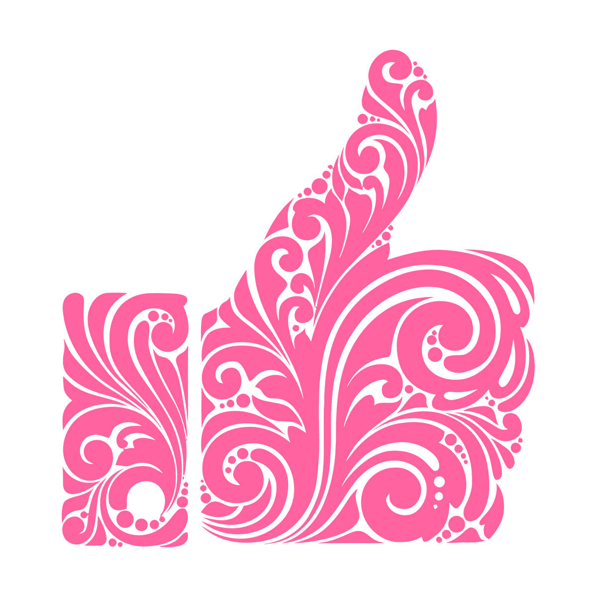 Fine Carving Stickers Thumb Like Ok Social Networks Geek Art Decoration