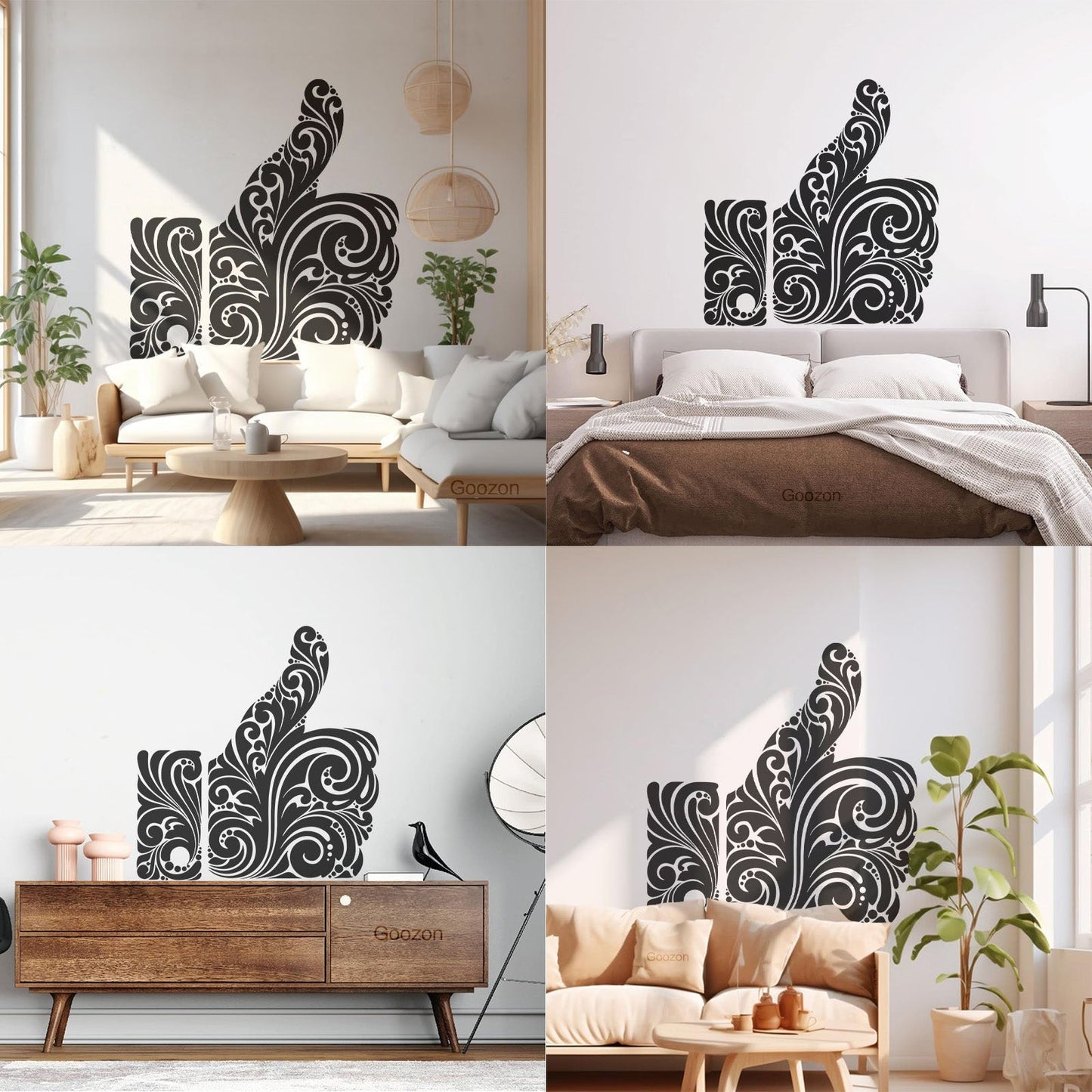 Fine Carving Stickers Thumb Like Ok Social Networks Geek Art Decoration