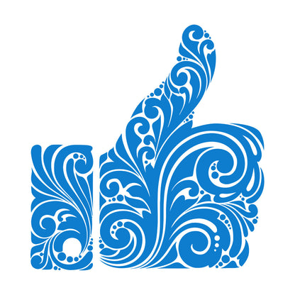 Fine Carving Stickers Thumb Like Ok Social Networks Geek Art Decoration