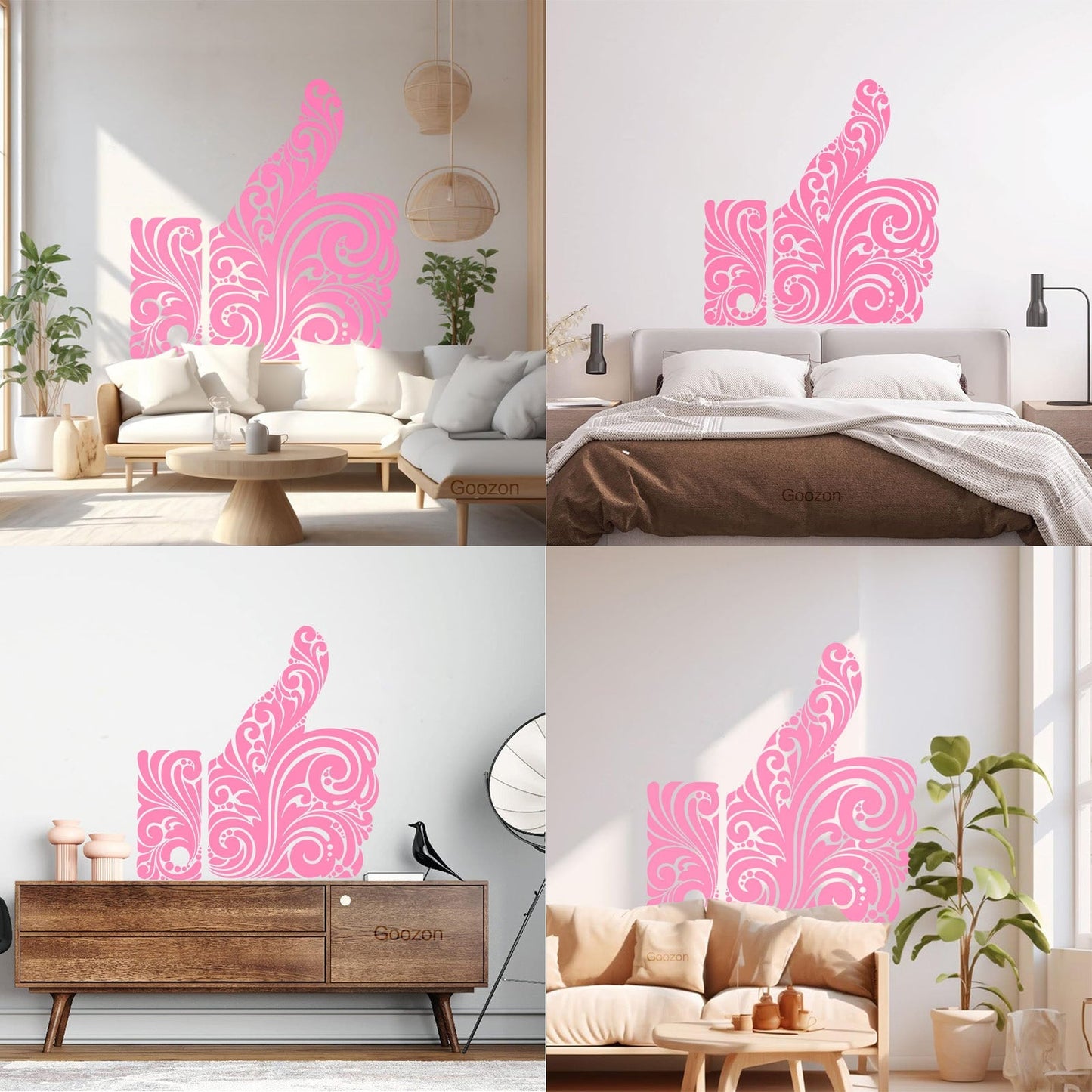 Fine Carving Stickers Thumb Like Ok Social Networks Geek Art Decoration