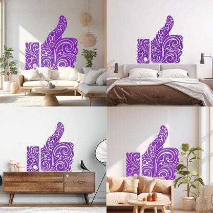 Fine Carving Stickers Thumb Like Ok Social Networks Geek Art Decoration