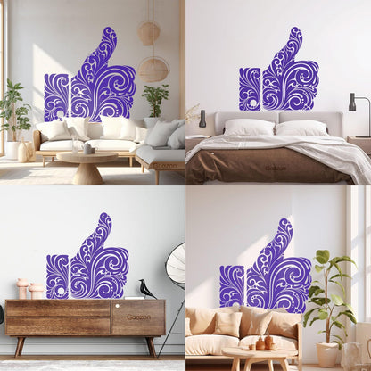 Fine Carving Stickers Thumb Like Ok Social Networks Geek Art Decoration