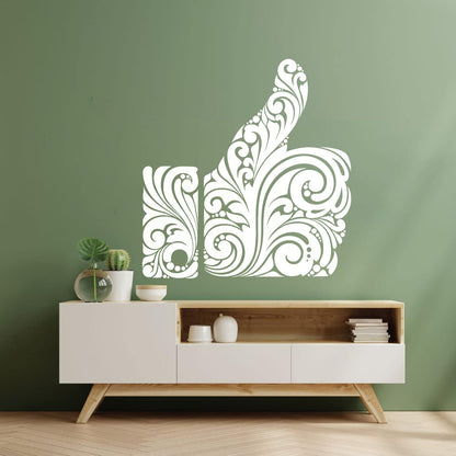 Fine Carving Stickers Thumb Like Ok Social Networks Geek Art Decoration