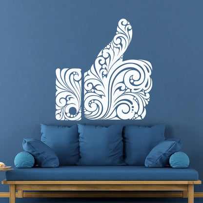 Fine Carving Stickers Thumb Like Ok Social Networks Geek Art Decoration