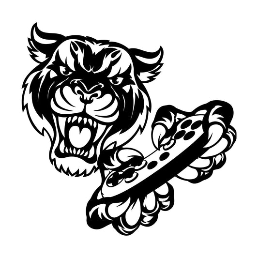 Wall Stickers Tiger Head Game Joystick Video Game Wall Beautification