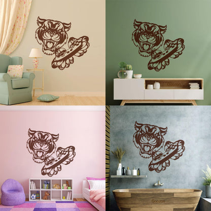 Wall Stickers Tiger Head Game Joystick Video Game Wall Beautification