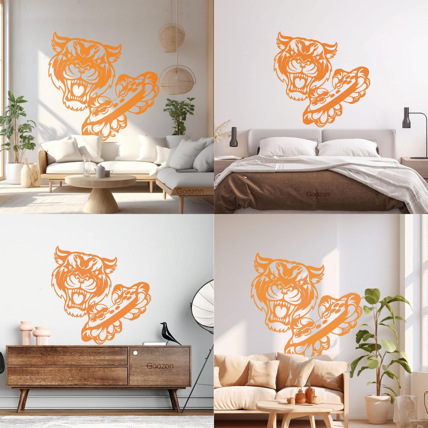 Wall Stickers Tiger Head Game Joystick Video Game Wall Beautification