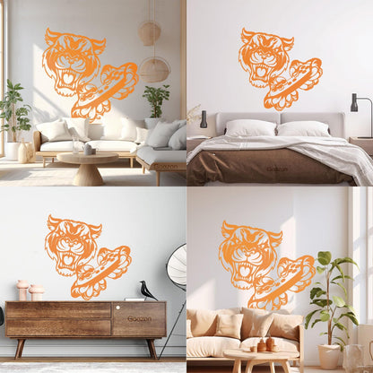 Wall Stickers Tiger Head Game Joystick Video Game Wall Beautification