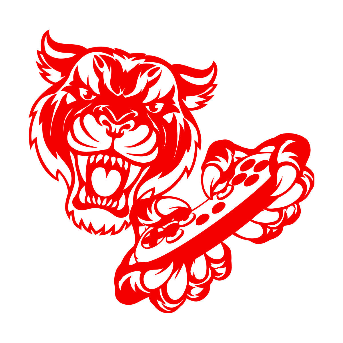 Wall Stickers Tiger Head Game Joystick Video Game Wall Beautification