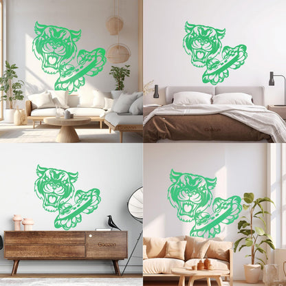 Wall Stickers Tiger Head Game Joystick Video Game Wall Beautification