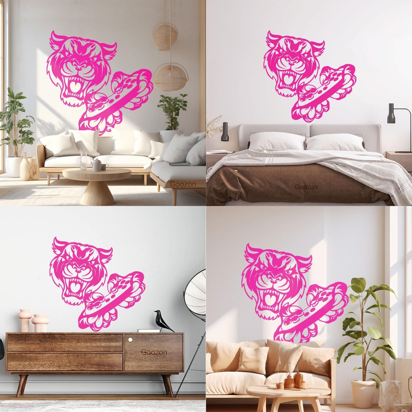 Wall Stickers Tiger Head Game Joystick Video Game Wall Beautification