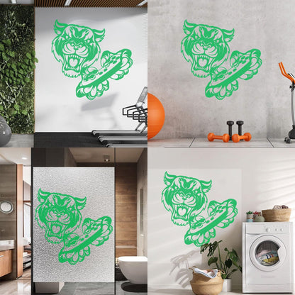Wall Stickers Tiger Head Game Joystick Video Game Wall Beautification