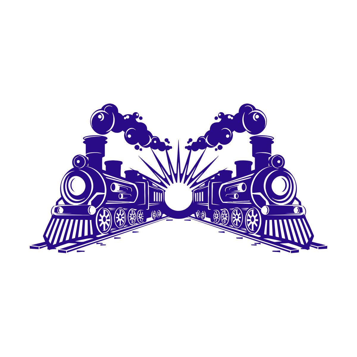 Engraving Stickers Transport Railway Steam Train Locomotive Glass Stickers