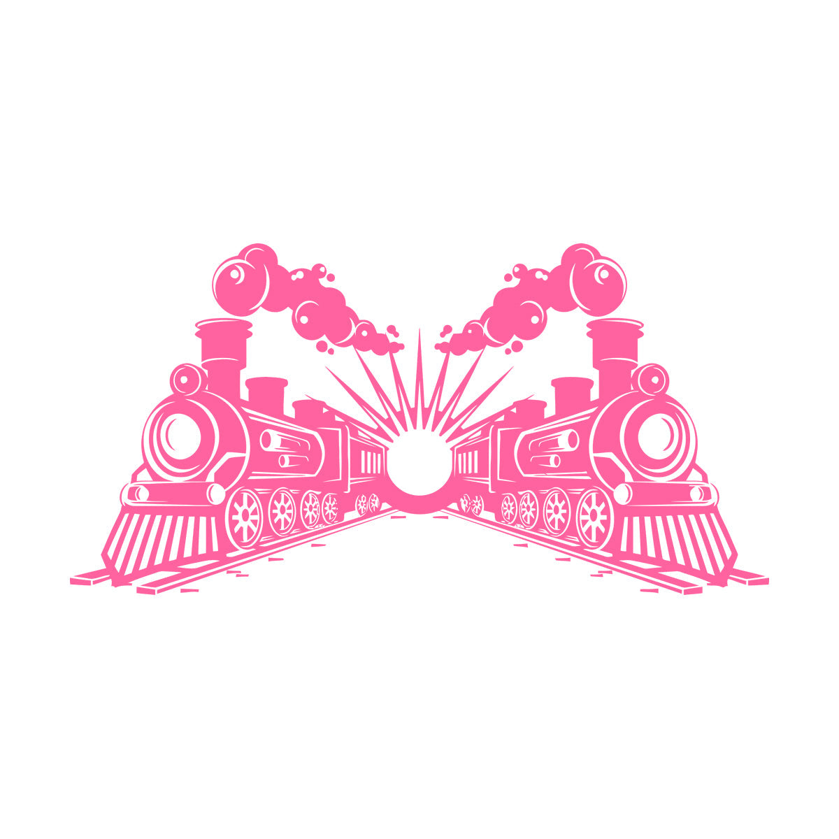 Engraving Stickers Transport Railway Steam Train Locomotive Glass Stickers