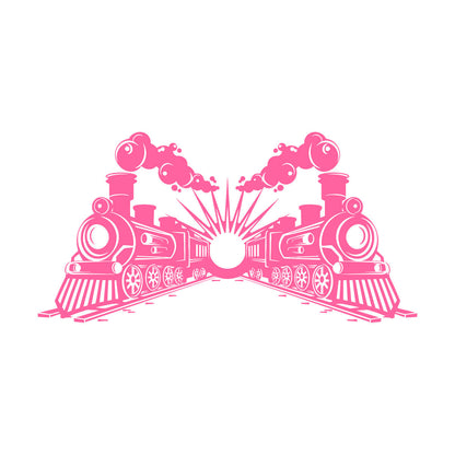 Engraving Stickers Transport Railway Steam Train Locomotive Glass Stickers