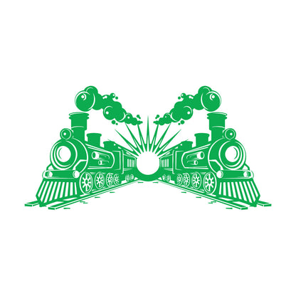 Engraving Stickers Transport Railway Steam Train Locomotive Glass Stickers