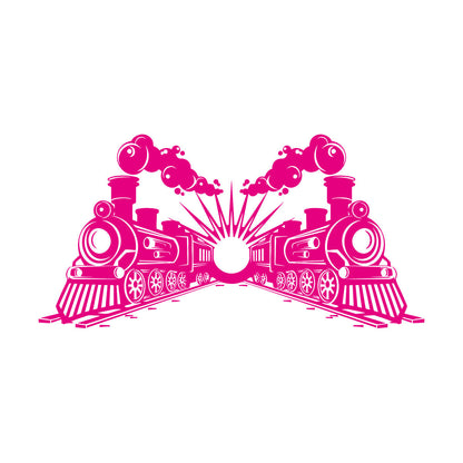 Engraving Stickers Transport Railway Steam Train Locomotive Glass Stickers