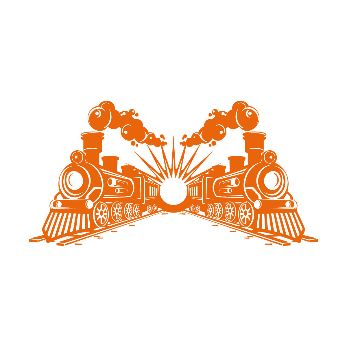 Engraving Stickers Transport Railway Steam Train Locomotive Glass Stickers