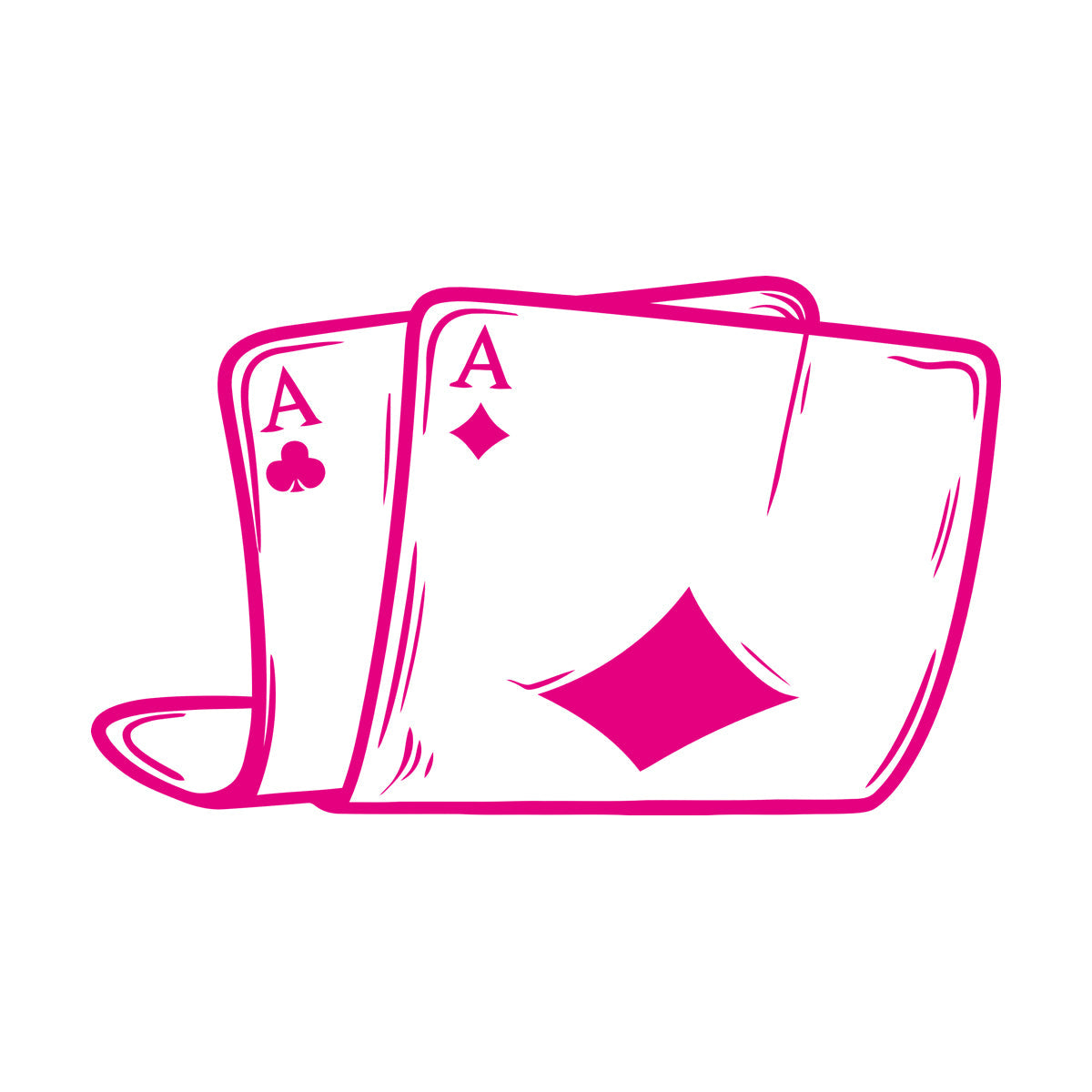 Wall Decals Pvc Two Aces Poker Playing Cards Gambling Casino Tattoo Culture