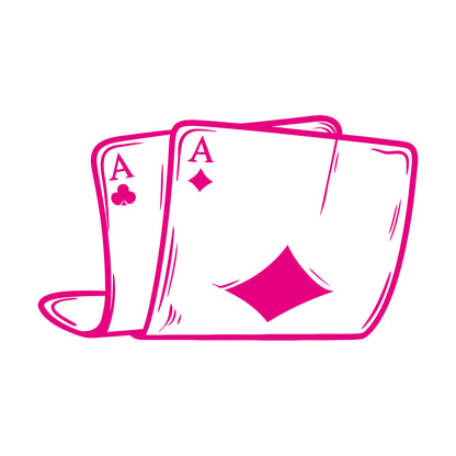 Wall Decals Pvc Two Aces Poker Playing Cards Gambling Casino Tattoo Culture
