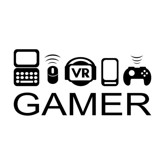 Video Game Game Joystick Computer Logo Wall Vinyl Sticker Decor Waterproof