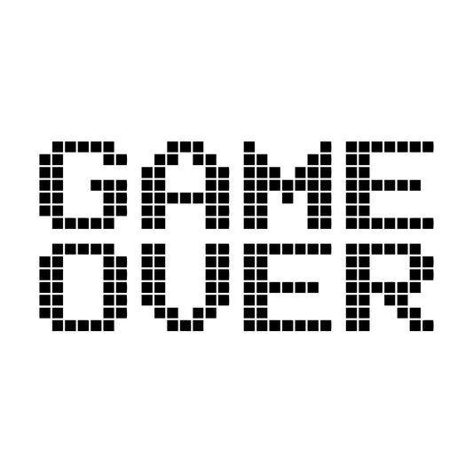 Vinyl Art Sticker Video Game Over Brick Gaming Game Art Decoration