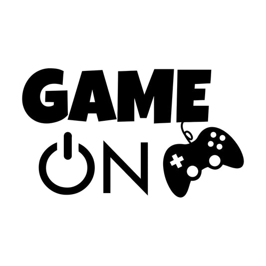 Engraving Stickers Video Game Play Boys Joystick Gaming Wall Beautification