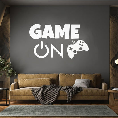 Engraving Stickers Video Game Play Boys Joystick Gaming Wall Beautification
