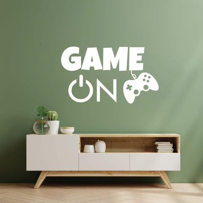 Engraving Stickers Video Game Play Boys Joystick Gaming Wall Beautification