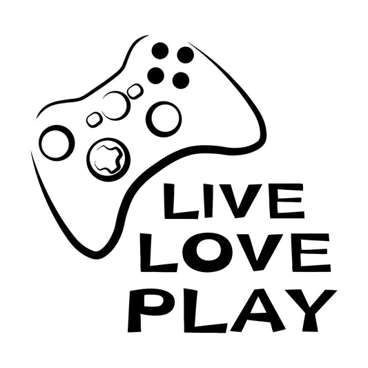 Video Game Quote Joystick Play Wall Decals Pvc Window Decals