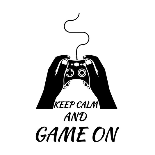 Lettering Stickers Video Game Quote Play Game Glass Stickers