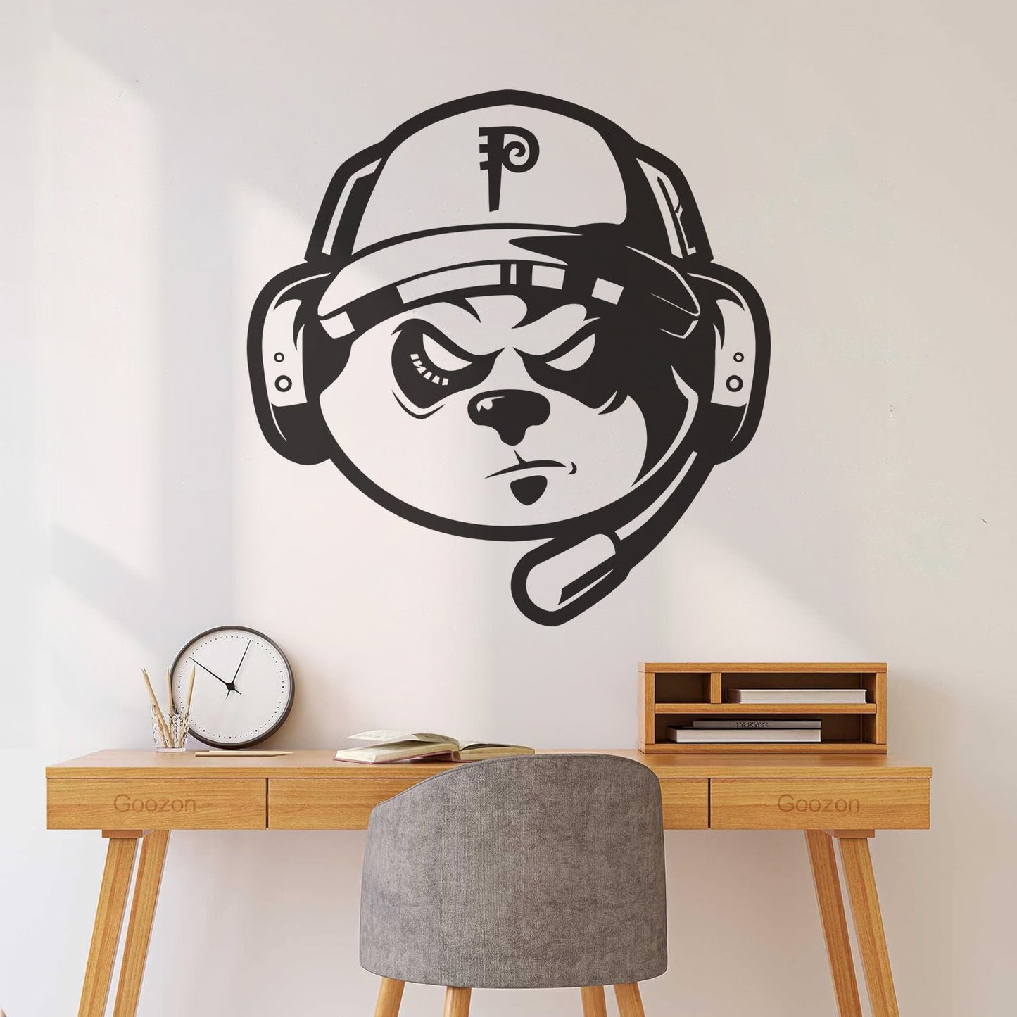 Wall Decals Video Games Game Headphones Dog Removable Without Leaving Glue