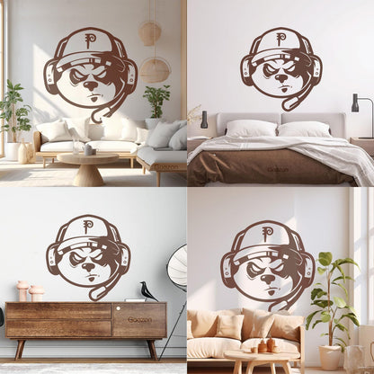 Wall Decals Video Games Game Headphones Dog Removable Without Leaving Glue