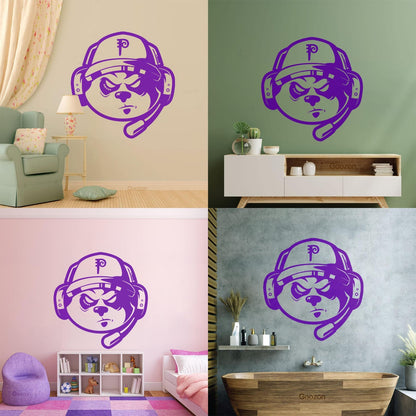 Wall Decals Video Games Game Headphones Dog Removable Without Leaving Glue