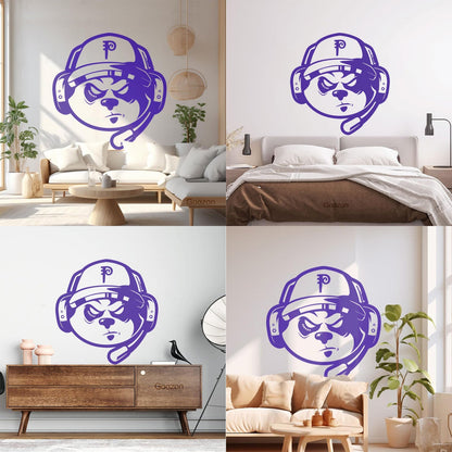 Wall Decals Video Games Game Headphones Dog Removable Without Leaving Glue