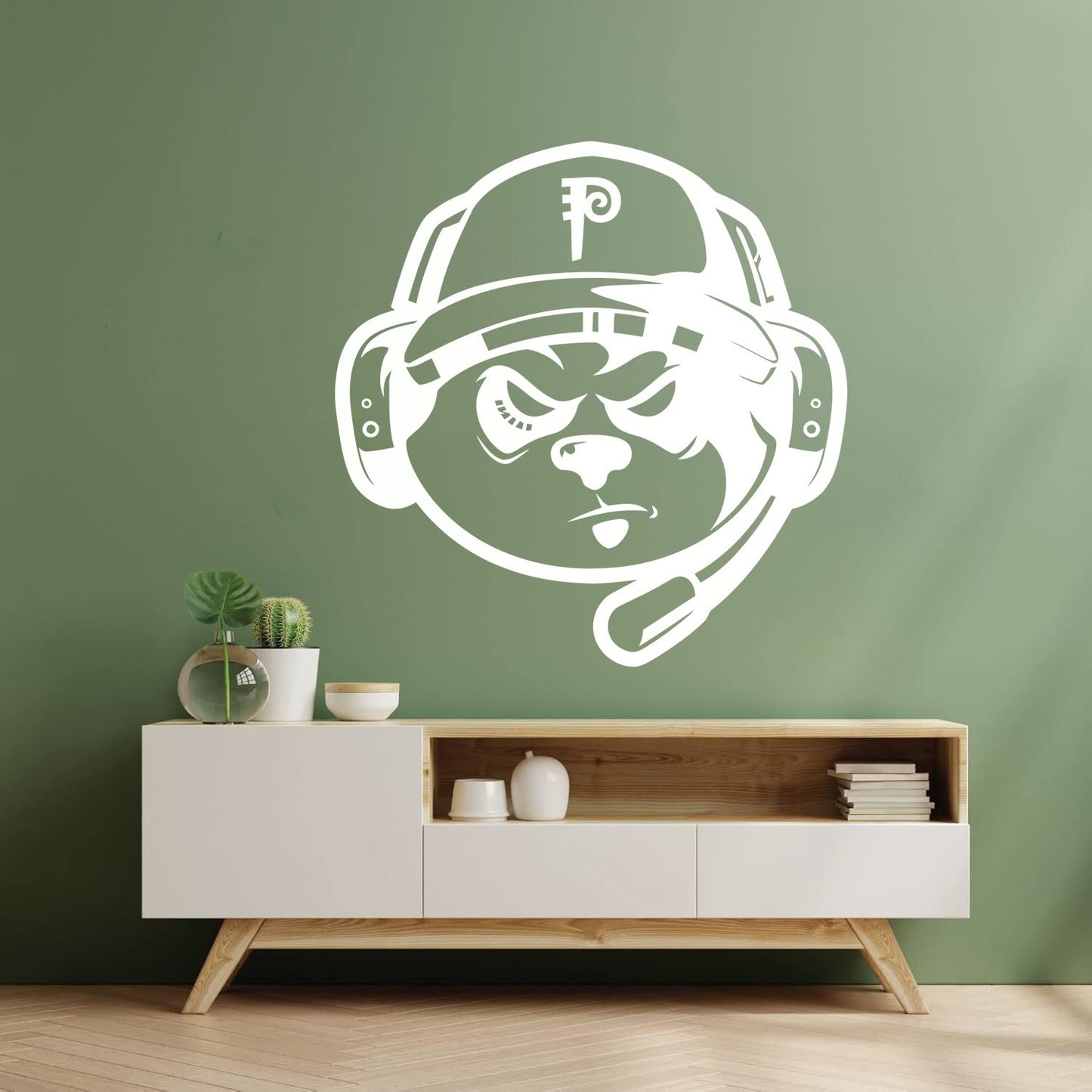 Wall Decals Video Games Game Headphones Dog Removable Without Leaving Glue