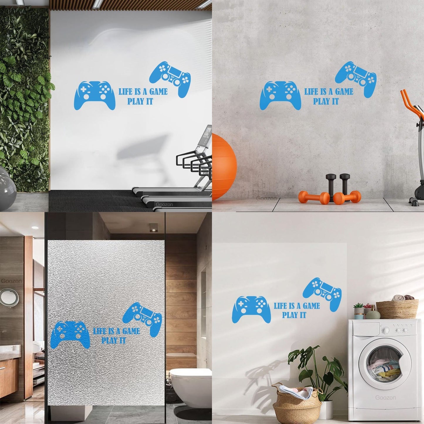 Mural And Wall Vinyl Decal Video Games Play Boys Two Joysticks Multi Color Selection
